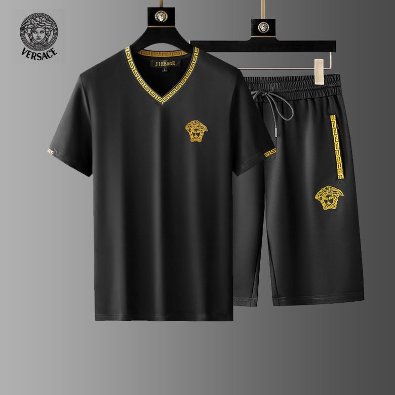 Wholesale Cheap Fashion V ersace men Short Sleeve Tracksuits for Sale