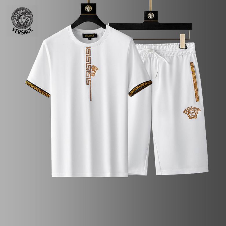 Wholesale Cheap Fashion V ersace men Short Sleeve Tracksuits for Sale