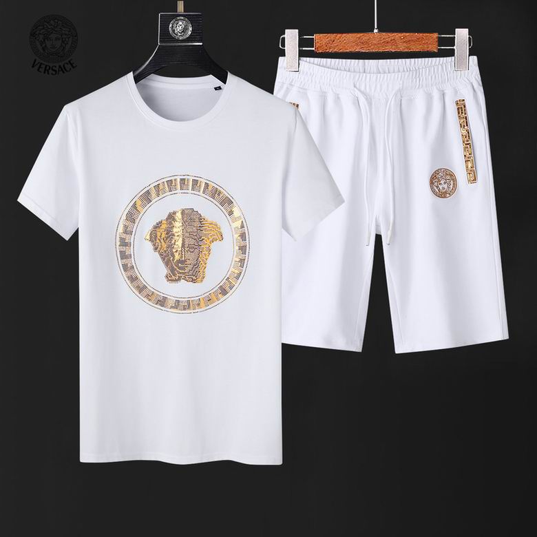 Wholesale Cheap V ersace Short Sleeve Tracksuits for Sale