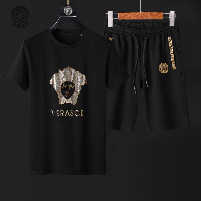 Wholesale Cheap V ersace Short Sleeve Tracksuits for Sale