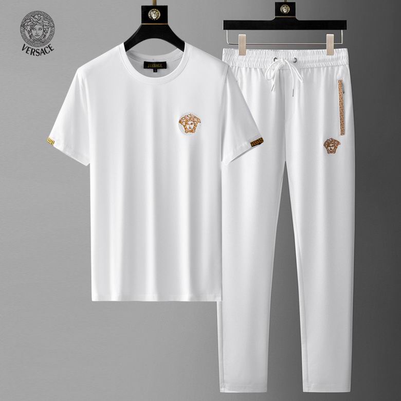 Wholesale Cheap V ersace Short Sleeve Tracksuits for Sale