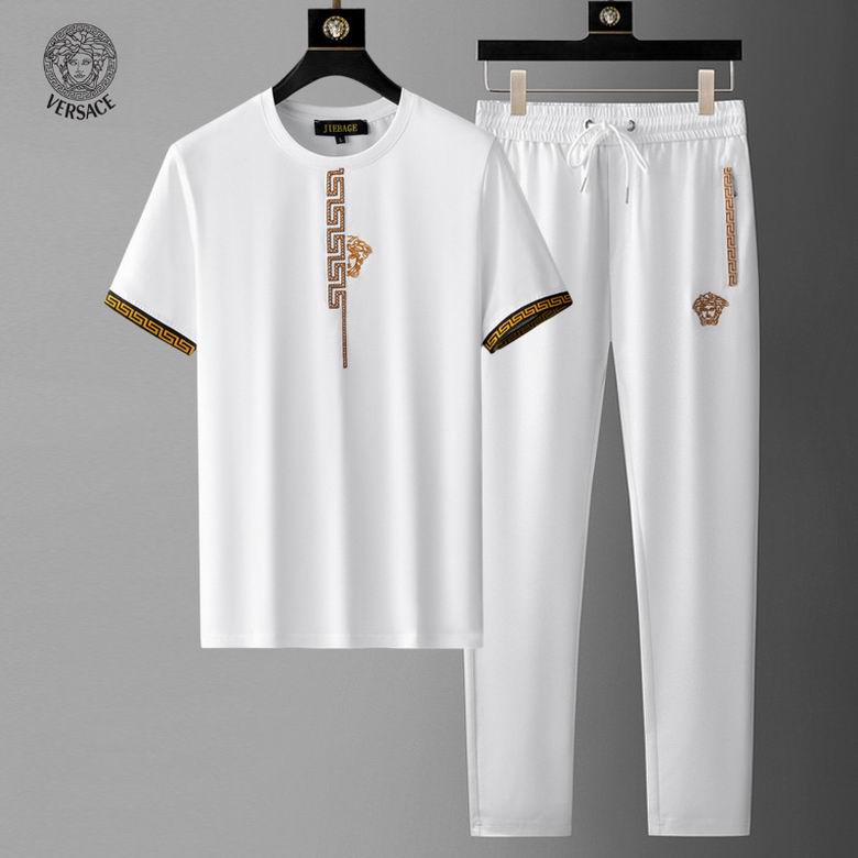 Wholesale Cheap V ersace Short Sleeve Tracksuits for Sale