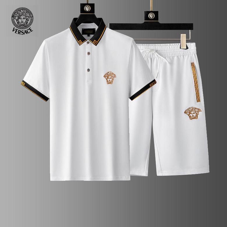 Wholesale Cheap Fashion V ersace men Short Sleeve Tracksuits for Sale