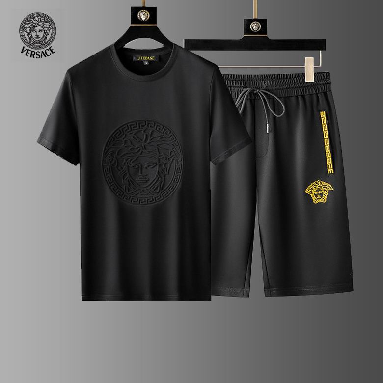 Wholesale Cheap Fashion V ersace men Short Sleeve Tracksuits for Sale