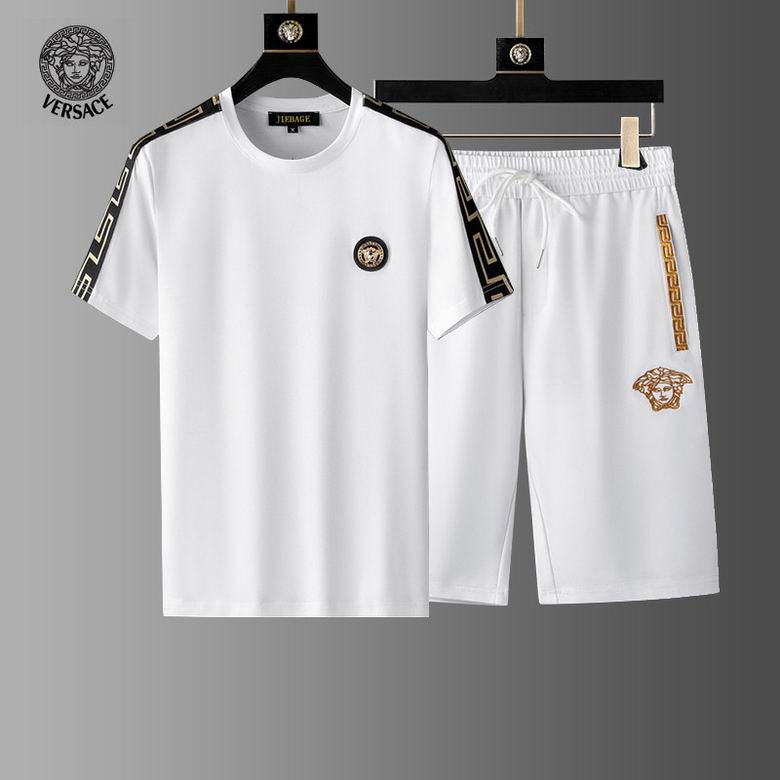Wholesale Cheap Fashion V ersace men Short Sleeve Tracksuits for Sale