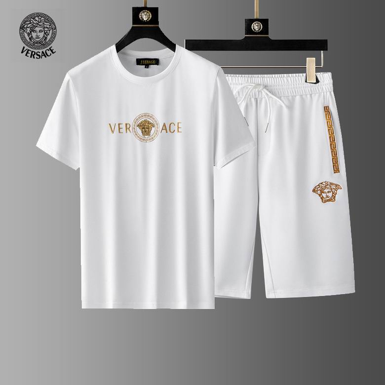 Wholesale Cheap Fashion V ersace men Short Sleeve Tracksuits for Sale
