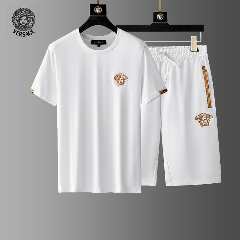 Wholesale Cheap Fashion V ersace men Short Sleeve Tracksuits for Sale