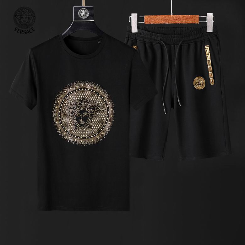 Wholesale Cheap V ersace Short Sleeve Tracksuits for Sale