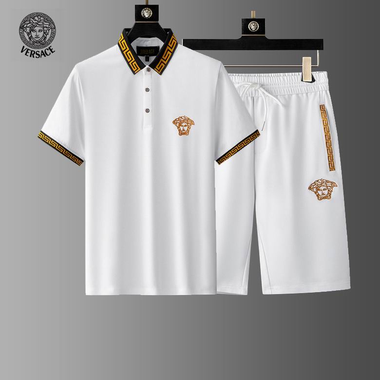 Wholesale Cheap Fashion V ersace men Short Sleeve Tracksuits for Sale