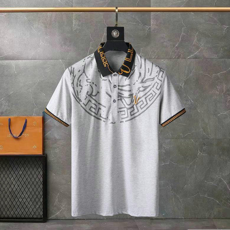 Wholesale Cheap Versace Short Sleeve Lapel T Shirts for Sale