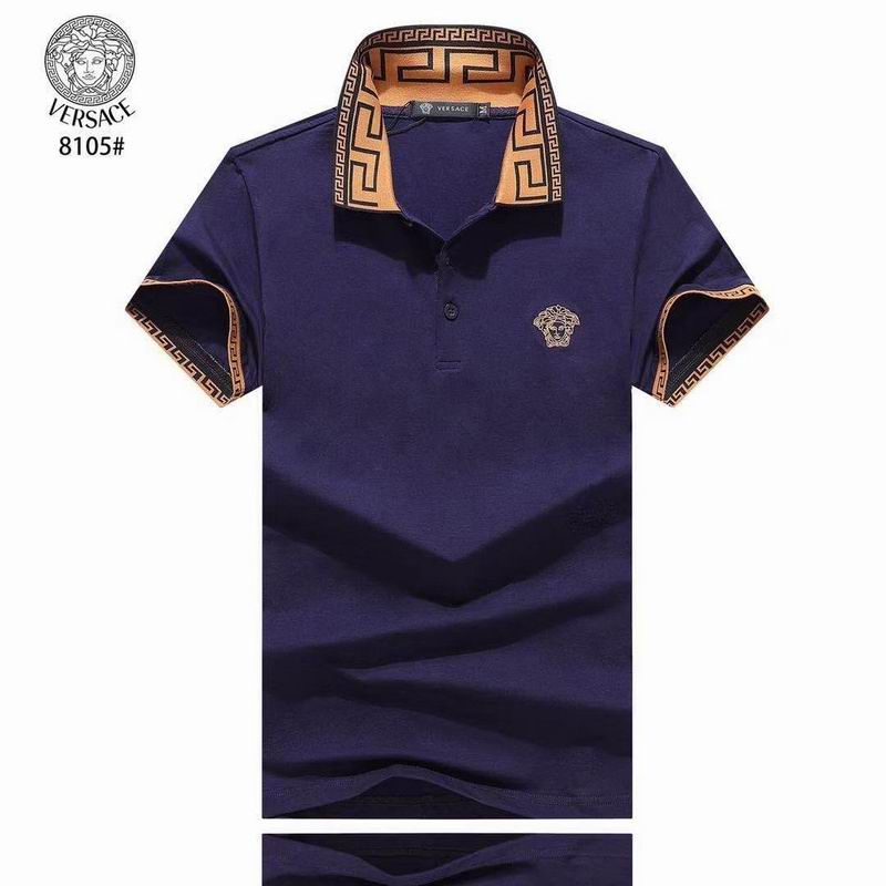 Wholesale Cheap V.ersace Short Sleeve Lapel T shirts for Sale