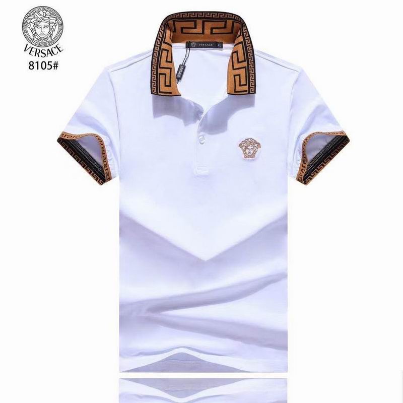 Wholesale Cheap V.ersace Short Sleeve Lapel T shirts for Sale
