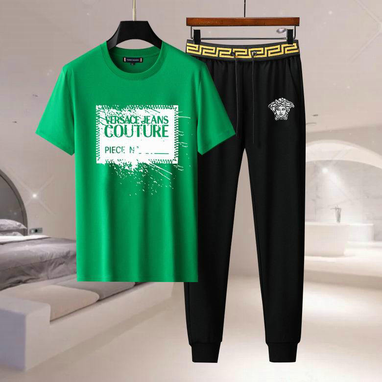 Wholesale Cheap Versace Short Sleeve Tracksuits for Sale