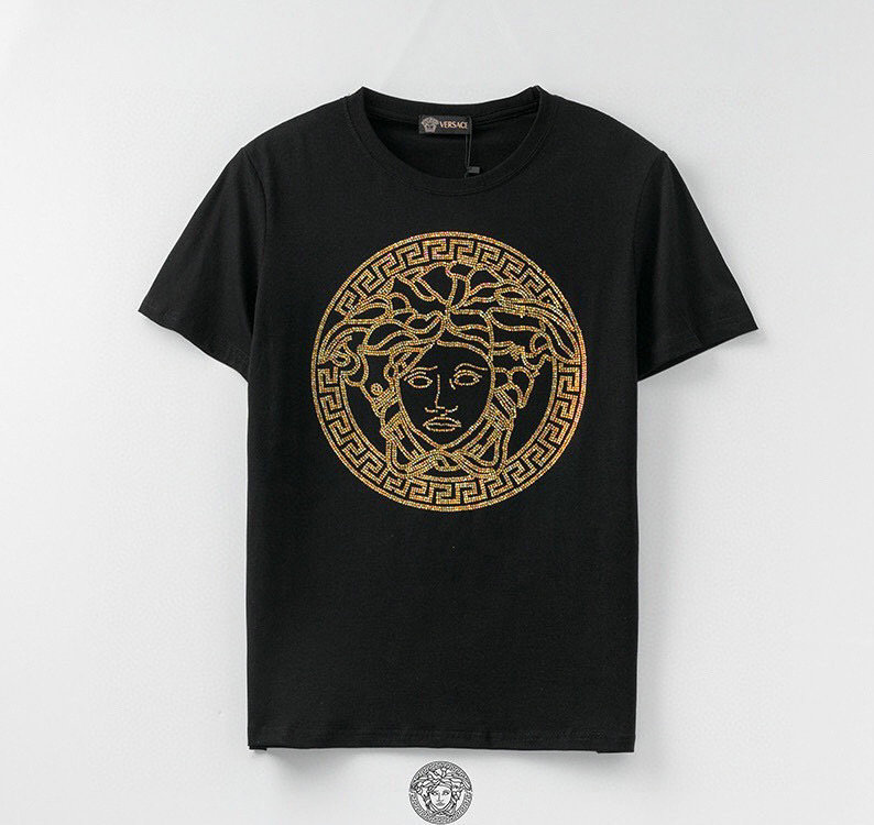 Wholesale Cheap Versace Short Sleeve Round Collar T Shirts for Sale