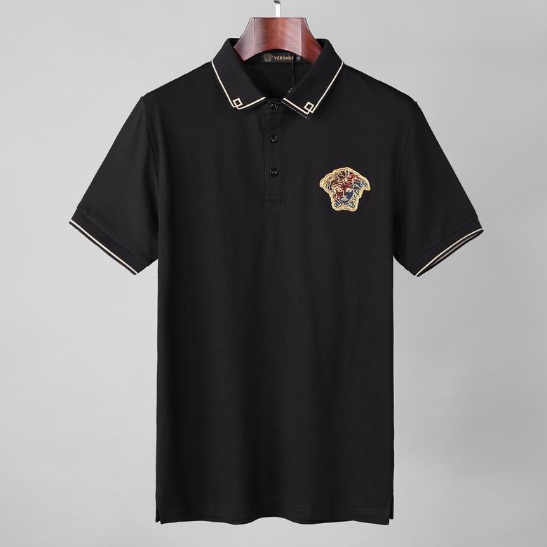 Wholesale Cheap V ersace Short Sleeve polo T Shirts for Sale