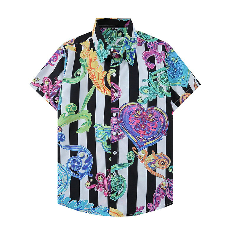 Wholesale Cheap V ersace mens Fashion Short Sleeve Shirts for Sale