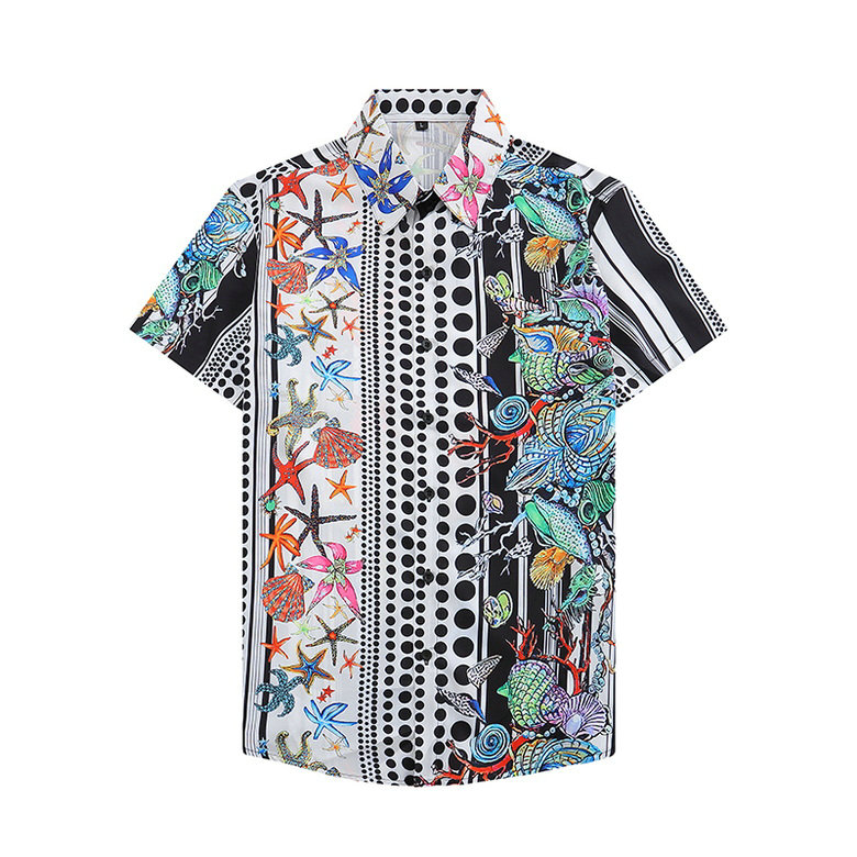 Wholesale Cheap V ersace mens Fashion Short Sleeve Shirts for Sale
