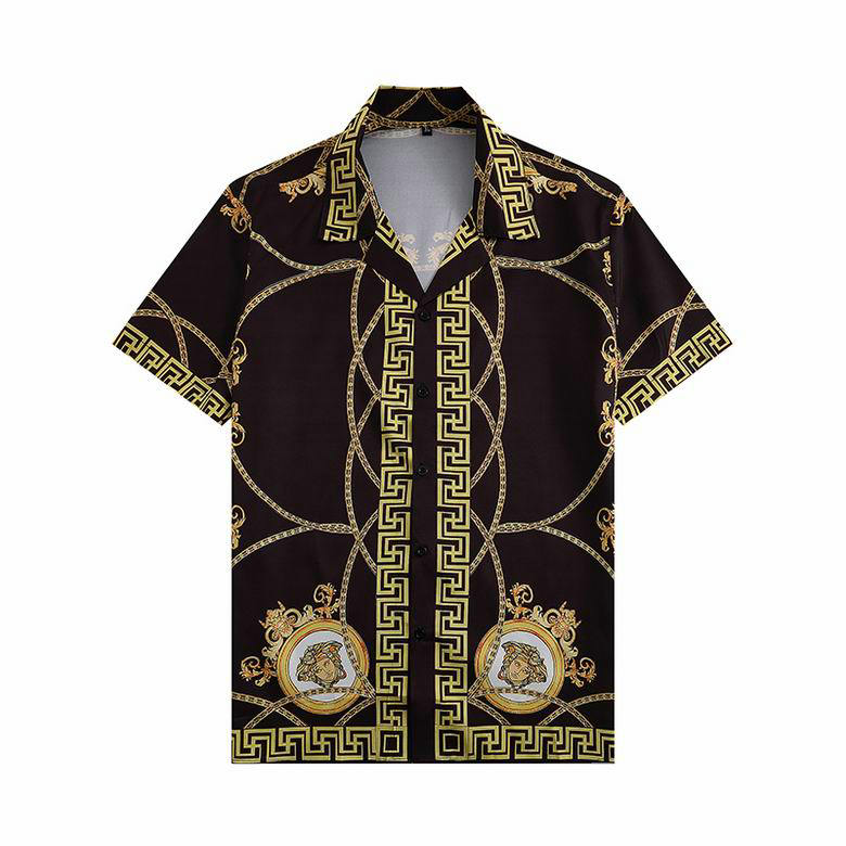 Wholesale Cheap V ersace mens Fashion Short Sleeve Shirts for Sale