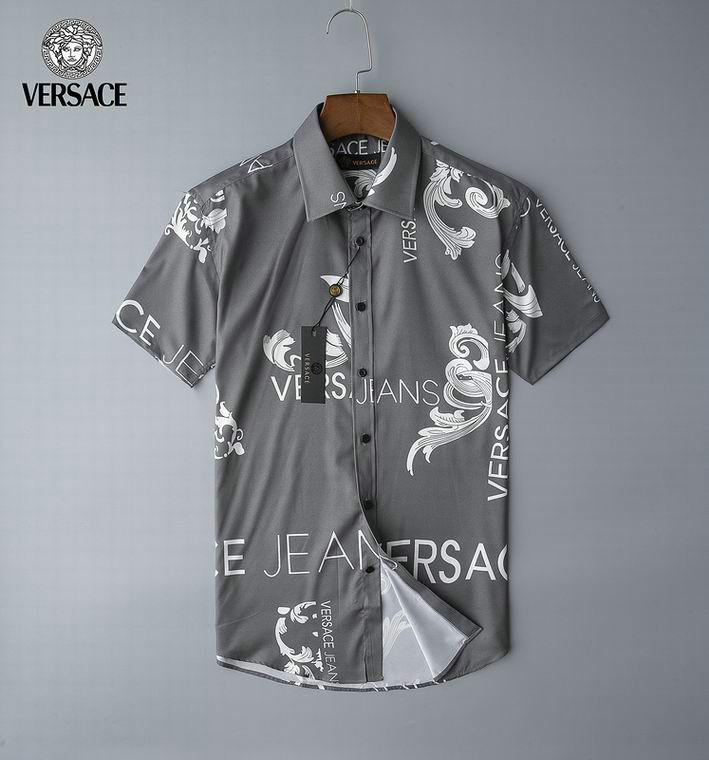 Wholesale Cheap V ersace mens Fashion Short Sleeve Shirts for Sale