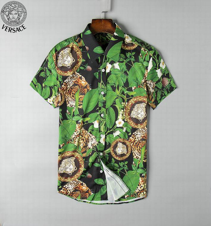 Wholesale Cheap V ersace mens Fashion Short Sleeve Shirts for Sale