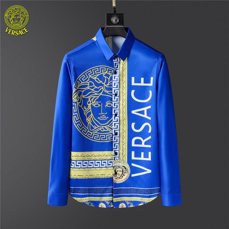 Wholesale Cheap V ersace Long Sleeve men Shirts for Sale