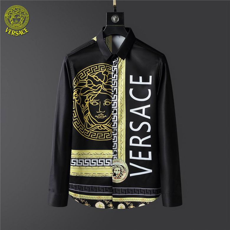 Wholesale Cheap V ersace Long Sleeve men Shirts for Sale