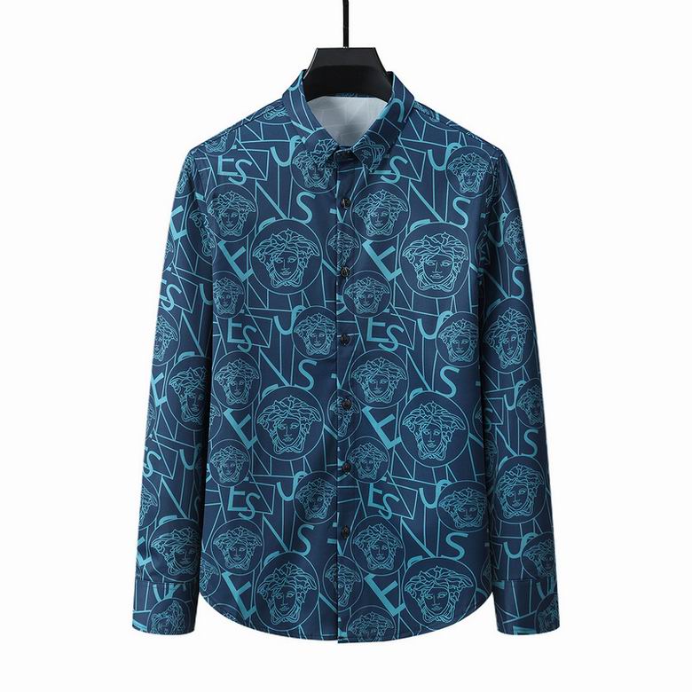 Wholesale Cheap V ersace Long Shirts for Sale