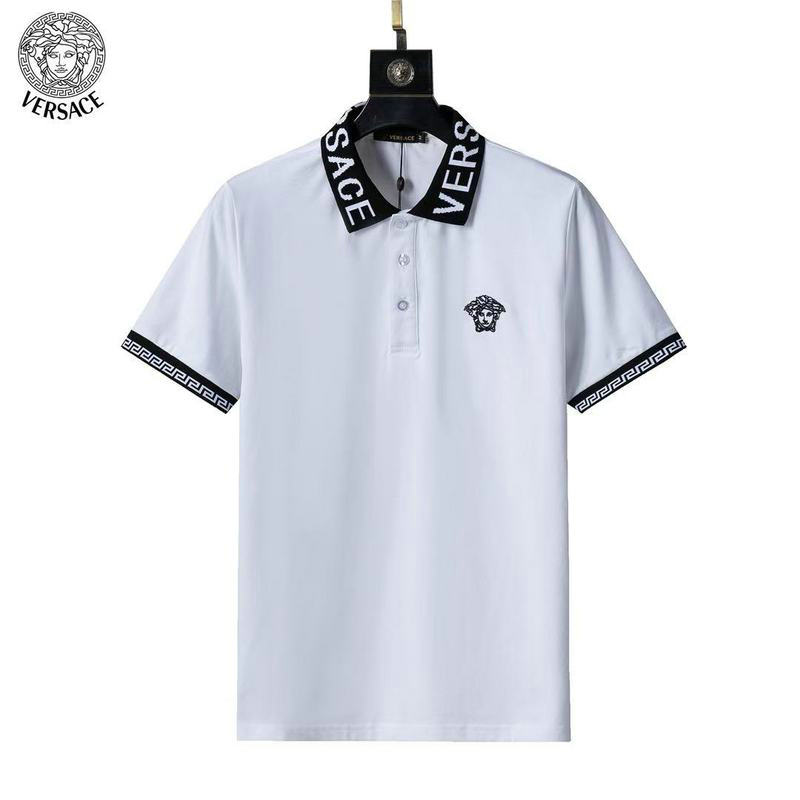 Wholesale Cheap High quality Versace Short Sleeve Lapel Mens T Shirts for Sale