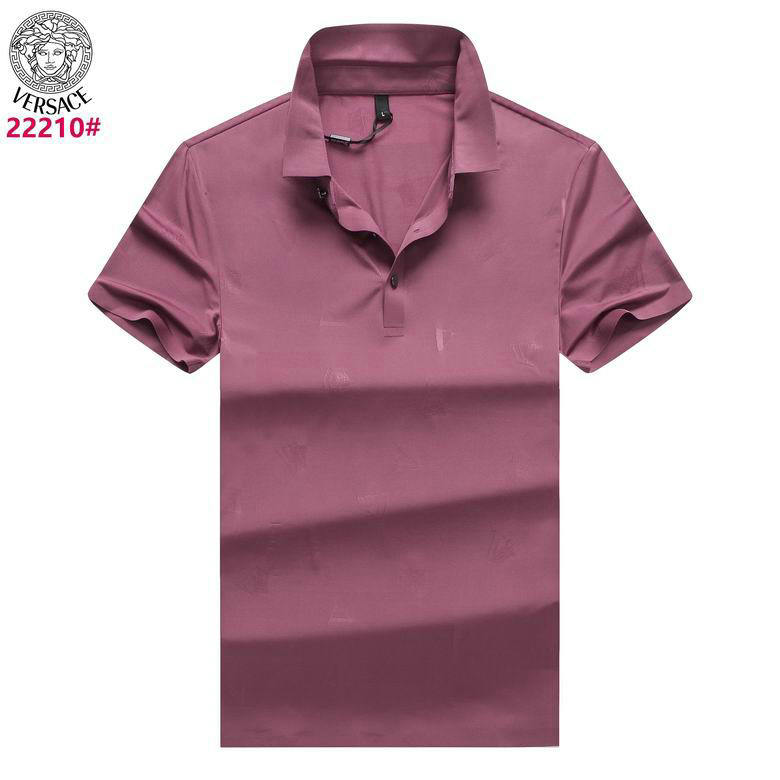 Wholesale Cheap V ersace mens Short Sleeve Lapel T Shirts for Sale