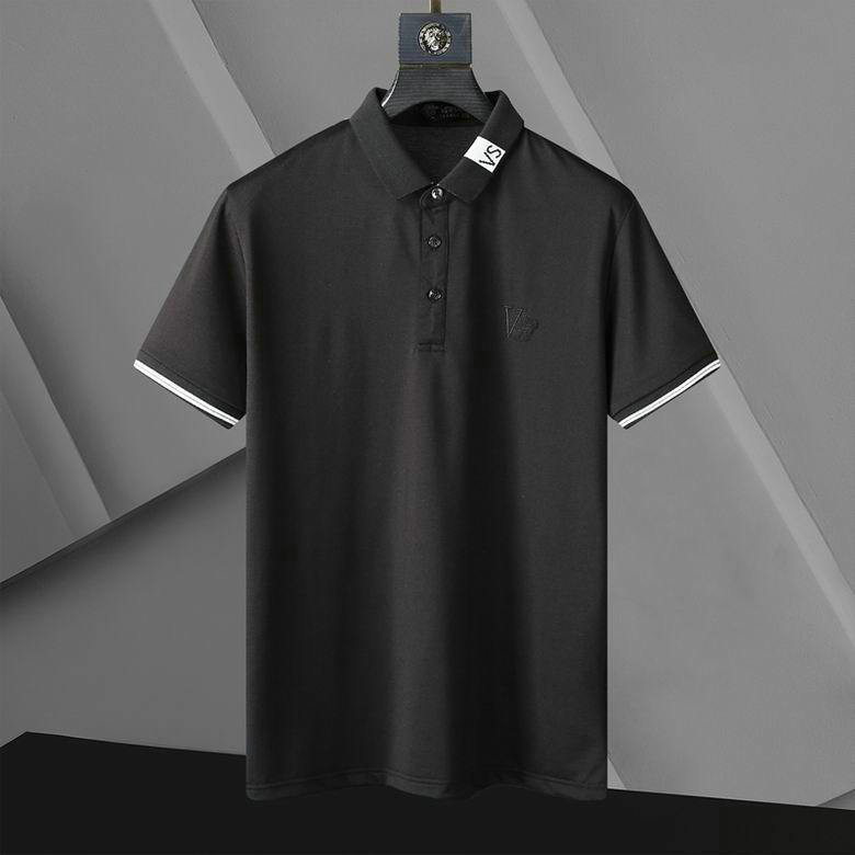 Wholesale Cheap V ersace mens Short Sleeve Lapel T Shirts for Sale