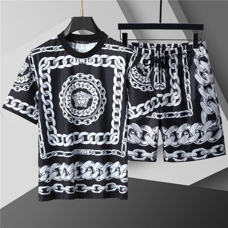 Wholesale Cheap V.ersace Short Sleeve Replica Designer Tracksuits for Sale