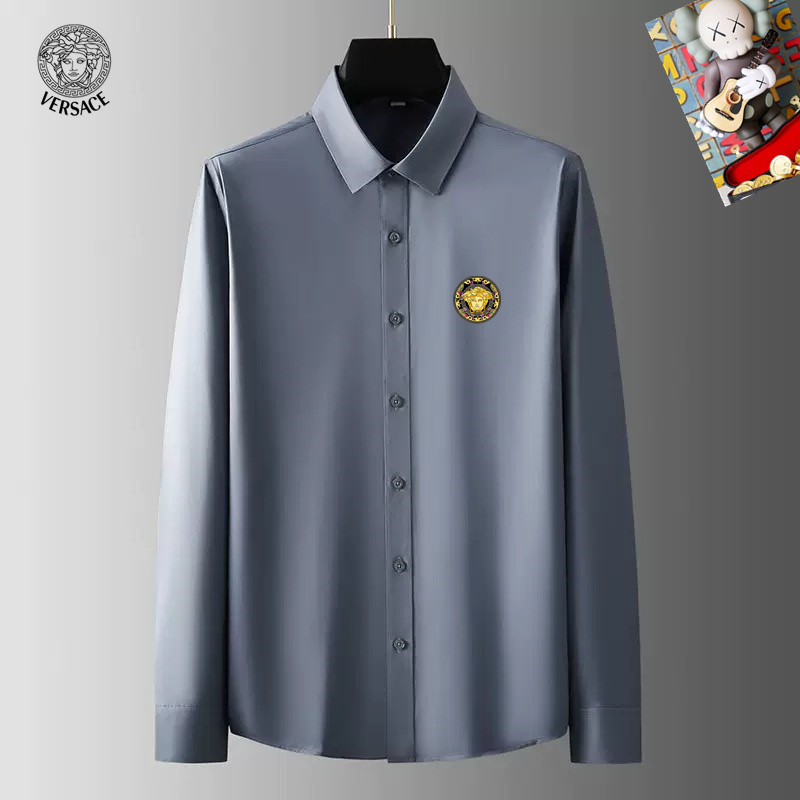 Wholesale Cheap V.ersace men Long Sleeve Designer Shirts for Sale