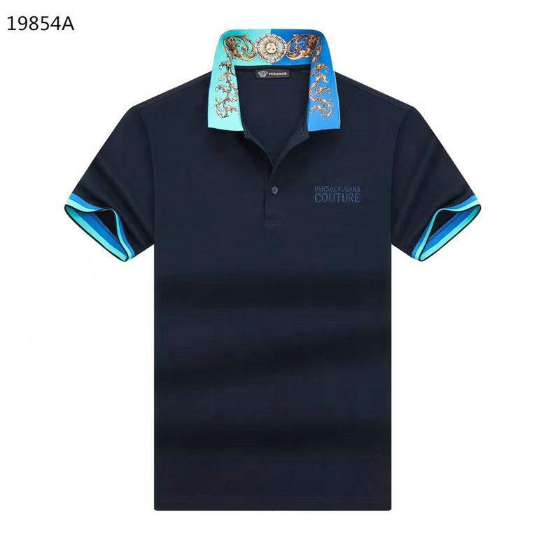 Wholesale Cheap V ersace Shorts Sleeve Lapel T Shirts for Sale