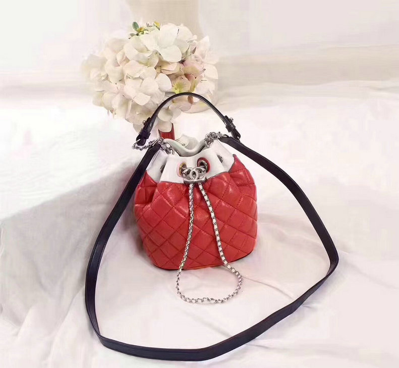 Wholesale Cheap Chanel Leather Drawstring Bags for Sale-189