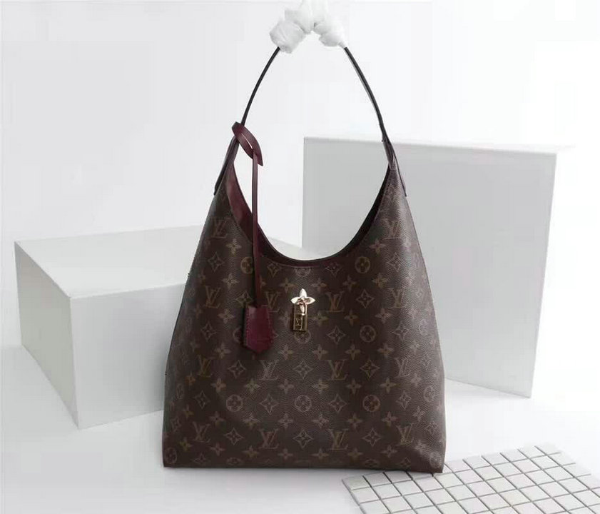 Wholesale Cheap Replica Louis Vuitton Flower Hobo Monogram Canvas Handbags for Women Sale-226