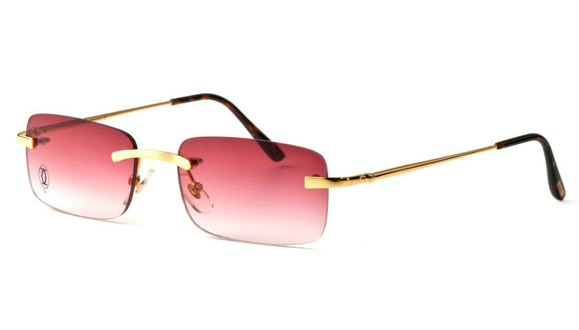 Wholesale Cheap Cartier Replica Rimless Glasses Frames for Sale-004