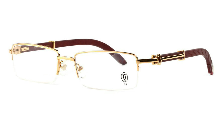 Wholesale Cheap Replica Cartier Glasses Wooden Frames for Sale-140