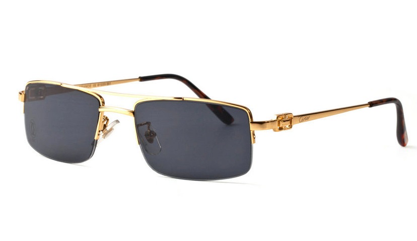 Wholesale Cartier Metal Half Rim Replica Glasses for Sale-011