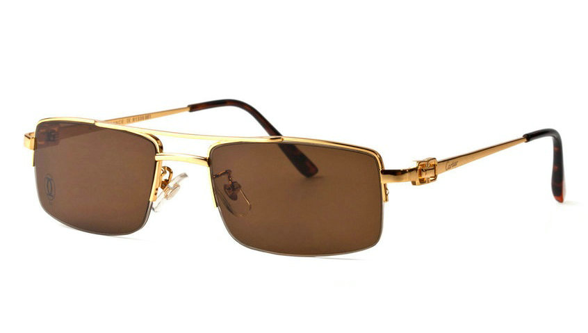 Wholesale Cartier Metal Half Rim Replica Glasses for Sale-012