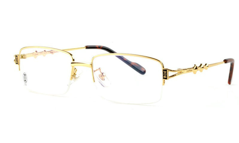 Wholesale Cartier Metal Half Rim Replica Glasses Frame for Sale-015