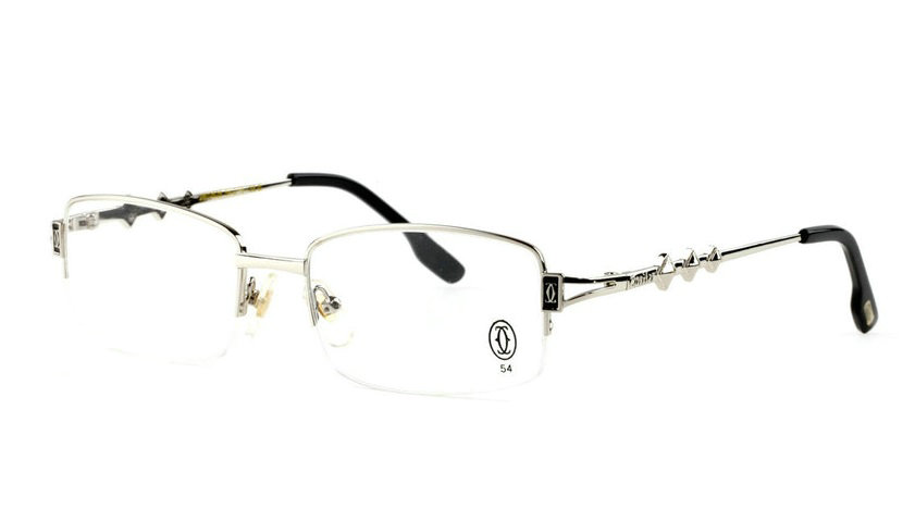 Wholesale Cartier Metal Half Rim Replica Glasses Frame for Sale-016