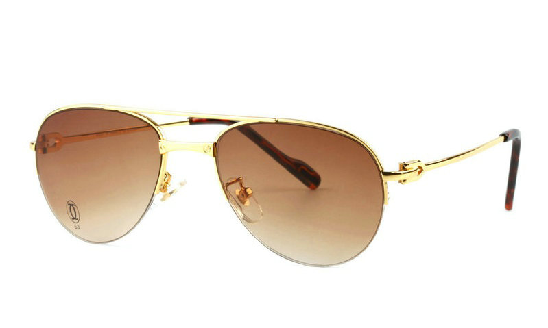Wholesale Cartier Metal Half Rim Replica Eyeglasses for Sale-017