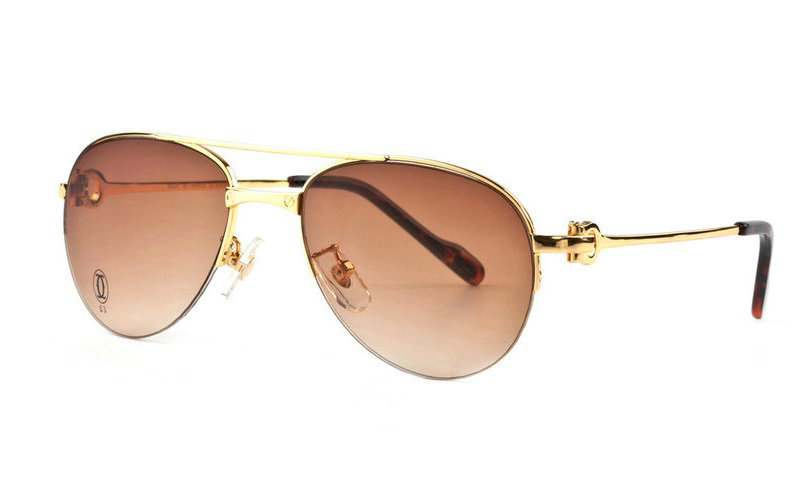 Wholesale Cartier Metal Half Rim Replica Glasses for Sale-027