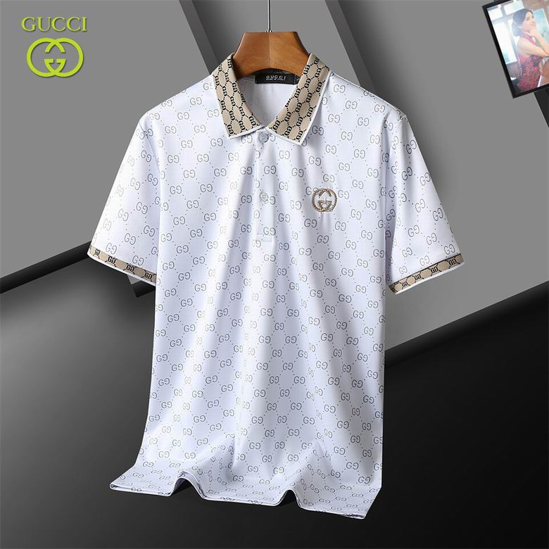 Wholesale Cheap G.ucci Short Sleeve Lapel T Shirts for Sale