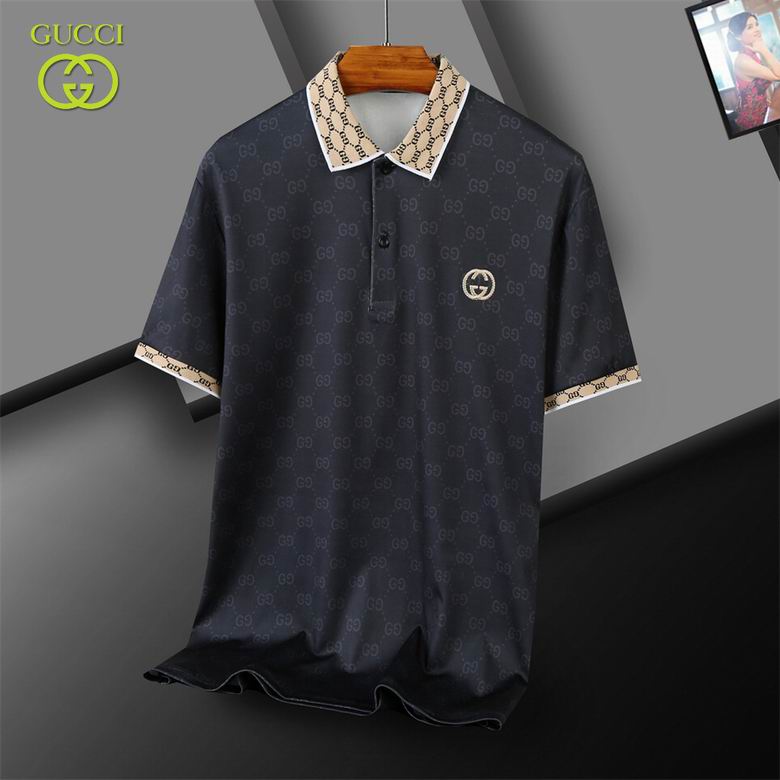 Wholesale Cheap G.ucci Short Sleeve Lapel T Shirts for Sale