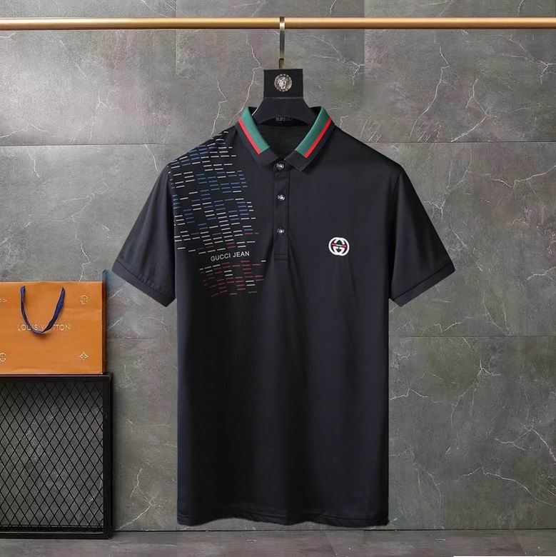 Wholesale Cheap G.ucci Short Sleeve Lapel T Shirts for Sale