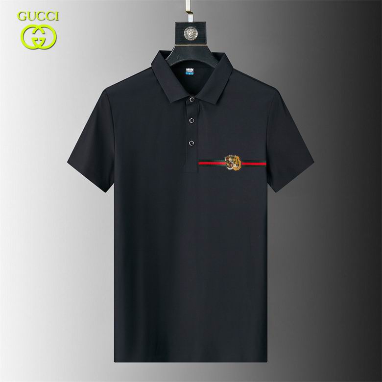 Wholesale Cheap G.ucci Short Sleeve Lapel T Shirts for Sale