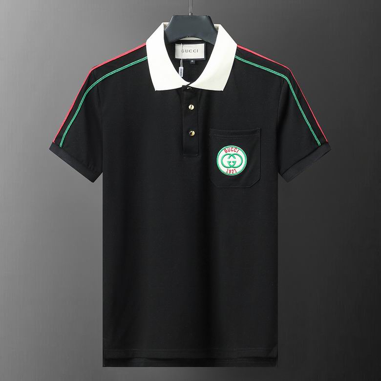 Wholesale Cheap G.ucci Short Sleeve Lapel T Shirts for Sale