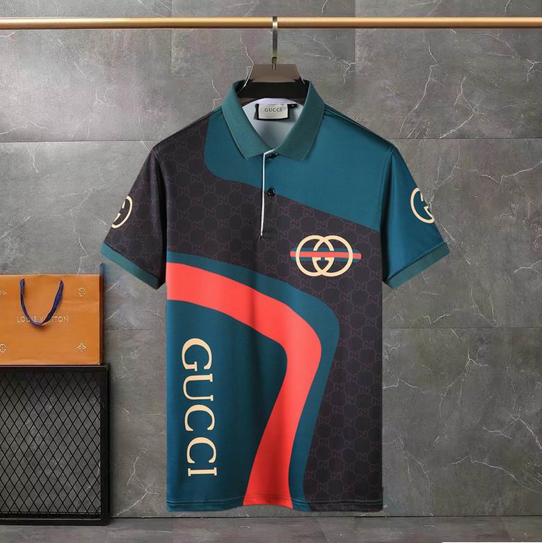 Wholesale Cheap G.ucci Short Sleeve Lapel T Shirts for Sale