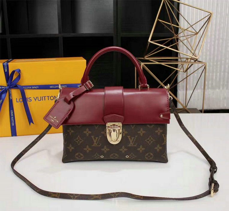 Wholesale Cheap AAA Louis Vuitton One Handle Flap Bag MM Monogram Canvas Replica Handbags for Sale-314